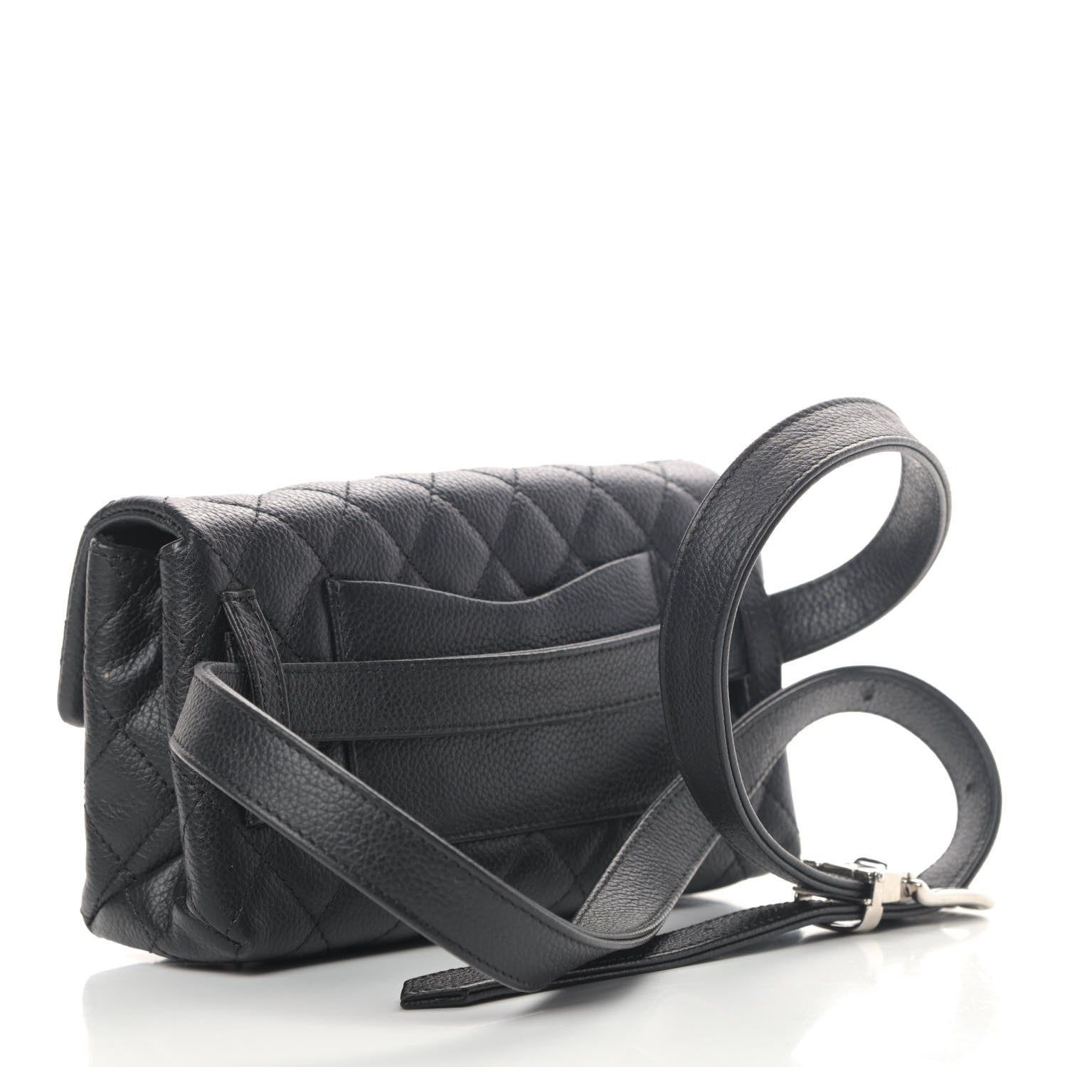 Chanel Grained Calfskin Quilted 2.55 Reissue Flap Belt Bag Clutch Black 2 of 5