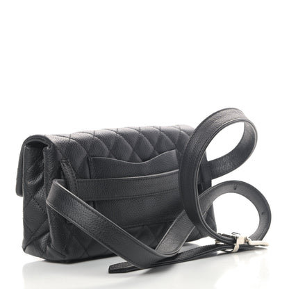 Chanel Grained Calfskin Quilted 2.55 Reissue Flap Belt Bag Clutch Black 2 of 5