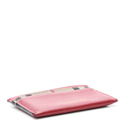 Burberry Calfskin Horseferry Check Izzy Card Case Red 4 of 7