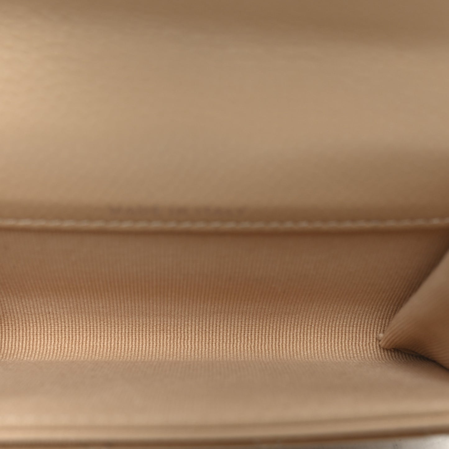 Caviar Quilted Flap Card Holder Wallet Beige