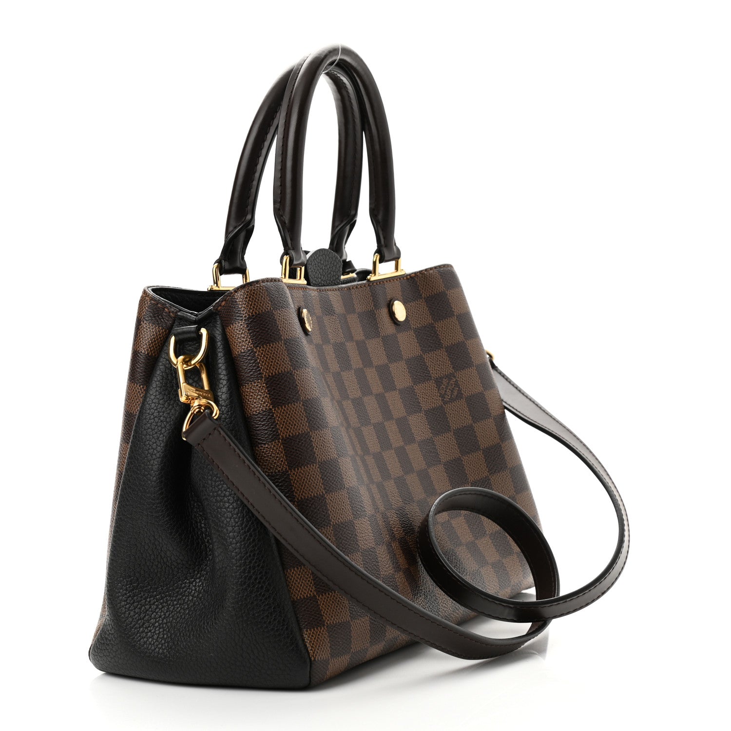 Louis Vuitton Damier Ebene Cuir Taurillon Brittany Black 3 of 11