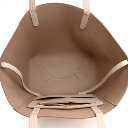 Celine Grained Calfskin Medium Horizontal Cabas Phantom White 5 of 17