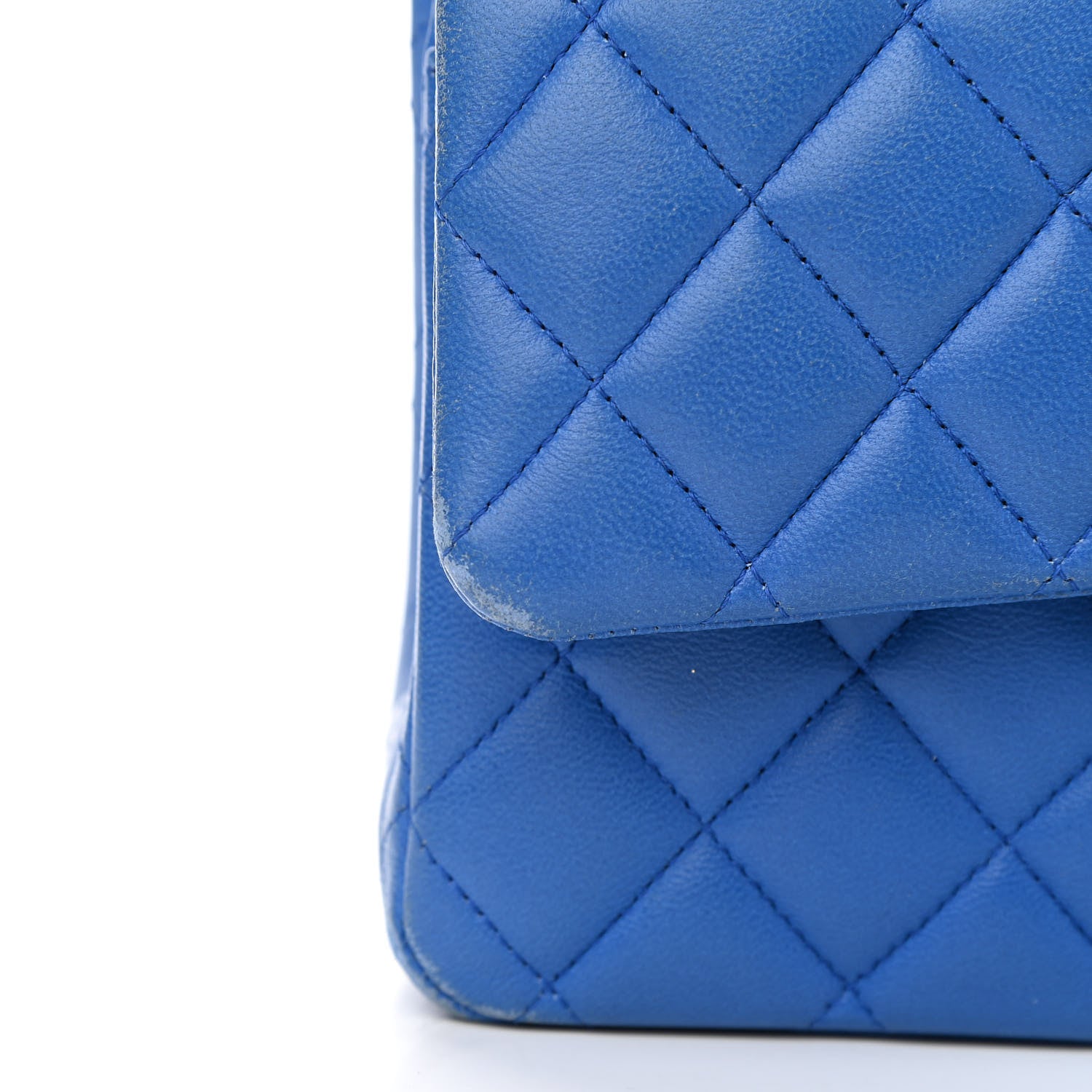 Chanel Lambskin Quilted Medium Double Flap Blue 7 of 15