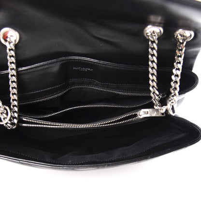 Saint Laurent Calfskin Y Quilted Monogram Medium Loulou Chain Satchel Black 4 of 11