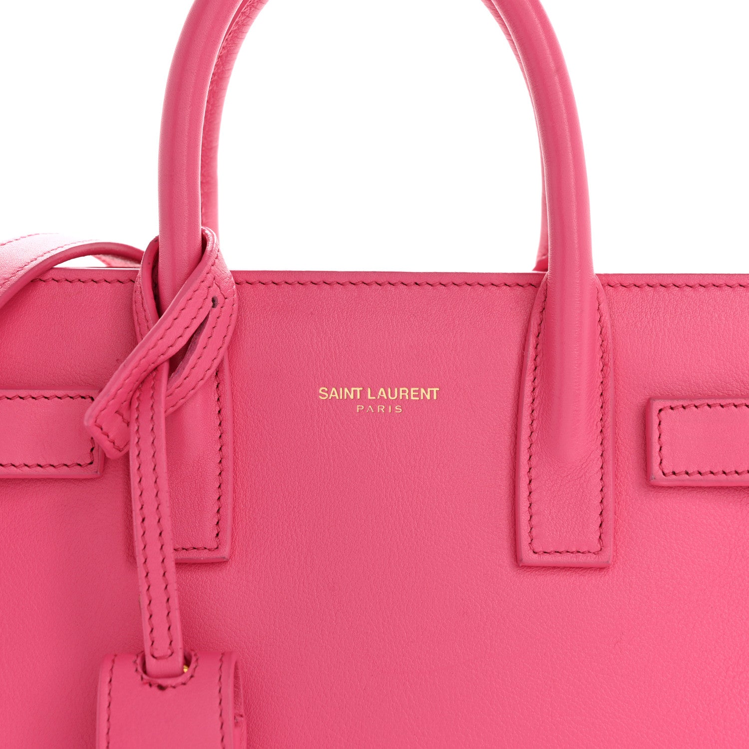 Saint Laurent Calfskin Nano Sac De Jour Lipstick Fuchsia 8 of 16