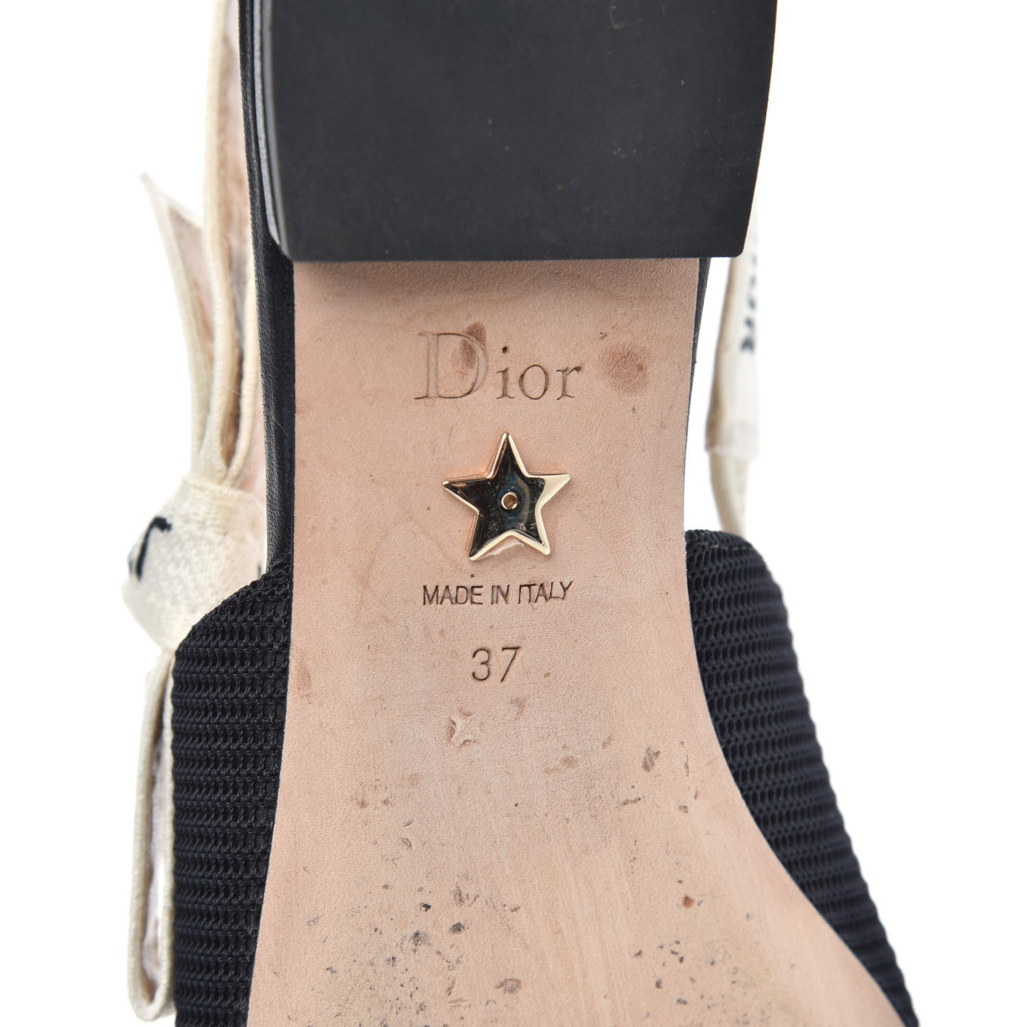Christian Dior Technical Canvas Ribbon J'Adior Slingback Ballet Flats 37 Black 7 of 10