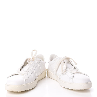 Valentino Garavani Calfskin Mens Rockstud Untitled Open Sneakers 42 White 5 of 11