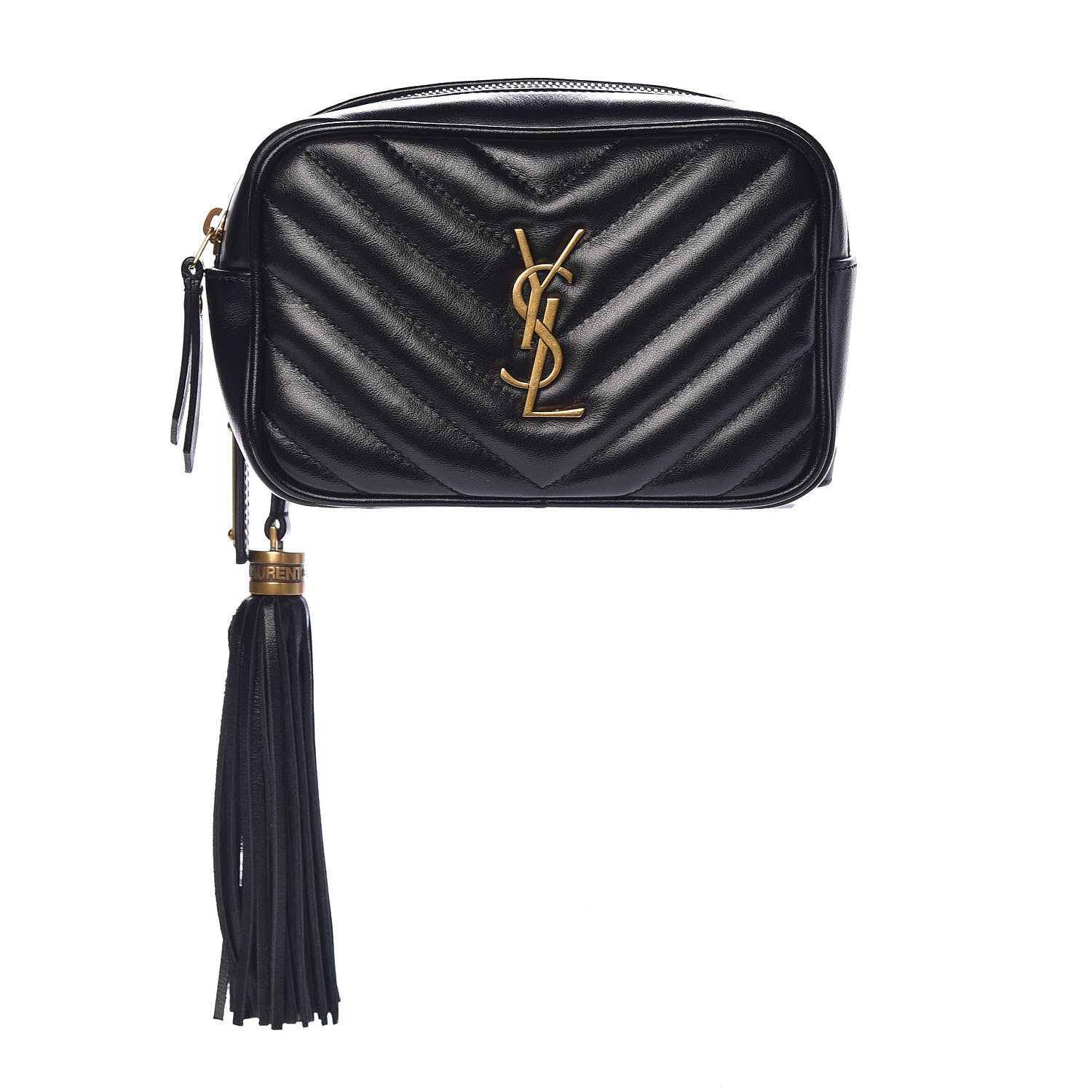 Saint Laurent Calfskin Matelasse Monogram Lou Belt Bag Black 1 of 10