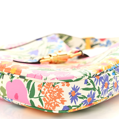 Gucci X KEN SCOTT New Shangai Calfskin Jardin D'Avril Floral Print Small Jackie 1961 Hobo Ivory Pink 10 of 11