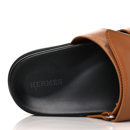 Hermes Calfskin Womens Chypre Sandals 36 Natural 7 of 9