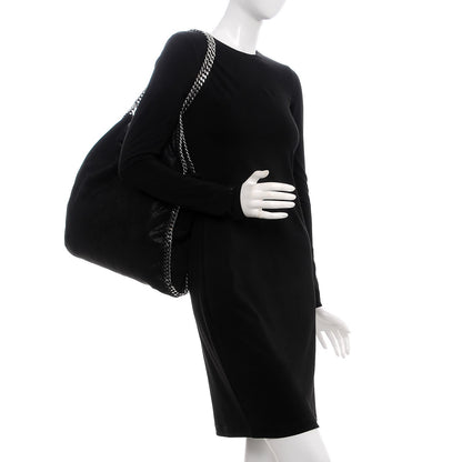 Stella McCartney Shaggy Deer Big Falabella Tote Black 2 of 9