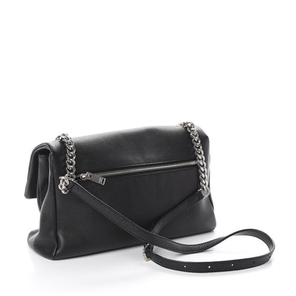 Saint Laurent Grain De Poudre Medium West Hollywood Monogram Fold-Over Black 2 of 8