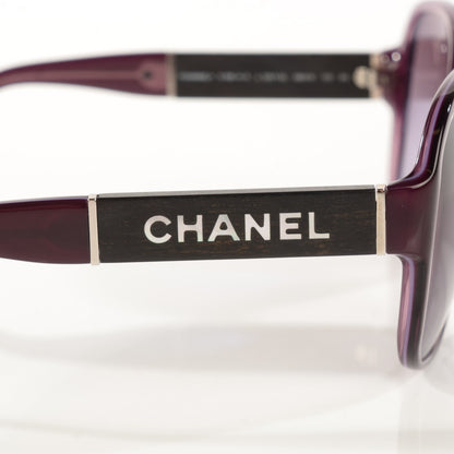 Chanel Wood CC Sunglasses 5198-H-A Purple 3 of 6