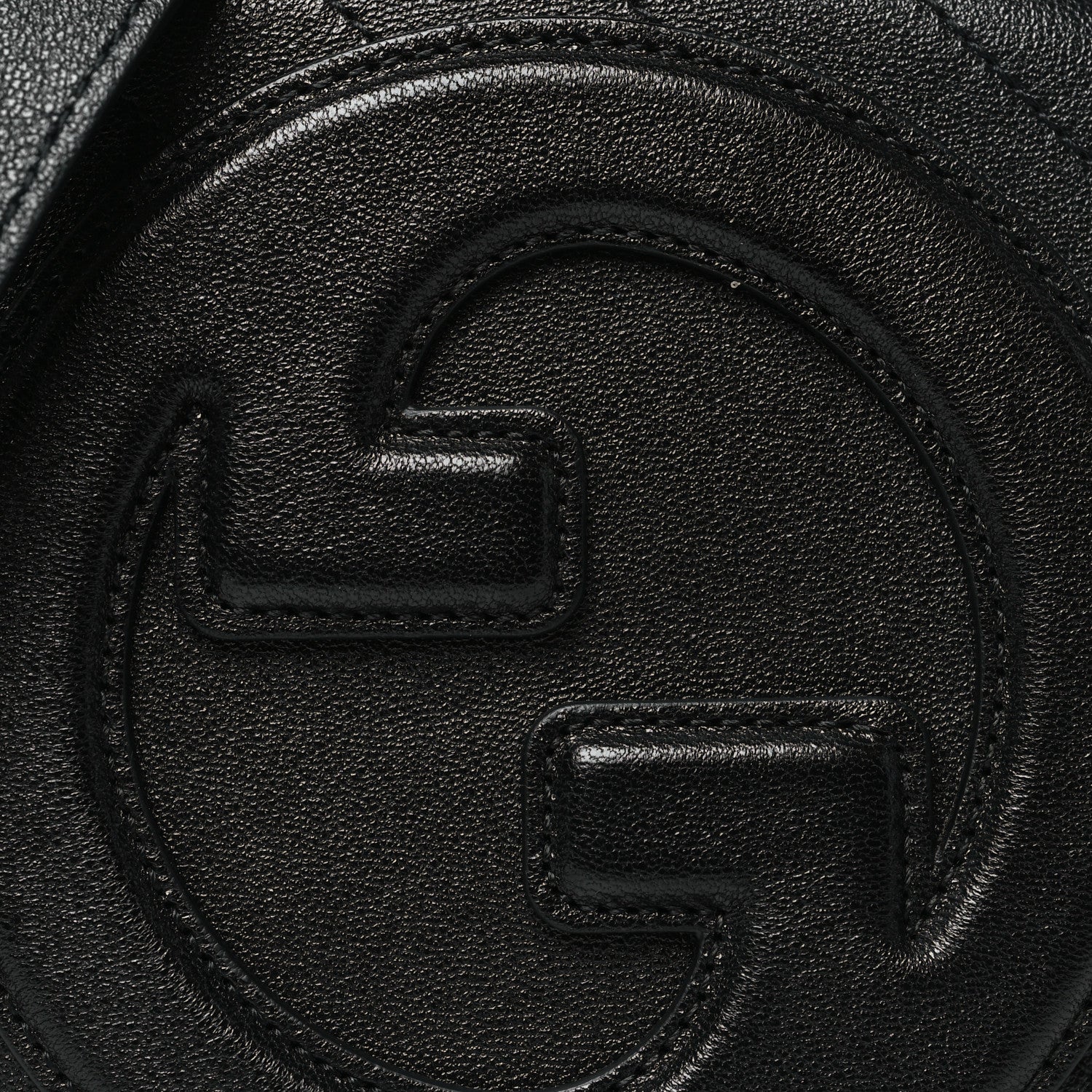Gucci Sakai Be Green Calfskin Diagonal Stitched Mini Blondie Shoulder Bag Black 8 of 10