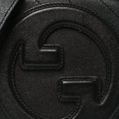 Gucci Sakai Be Green Calfskin Diagonal Stitched Mini Blondie Shoulder Bag Black 8 of 10