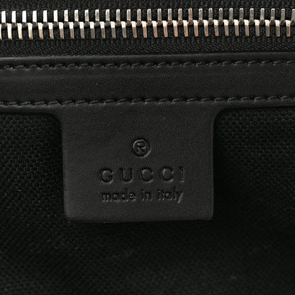Gucci Soft GG Supreme Monogram Appia Calfskin Web Large Carry On Duffle Bag Black Grey 5 of 16