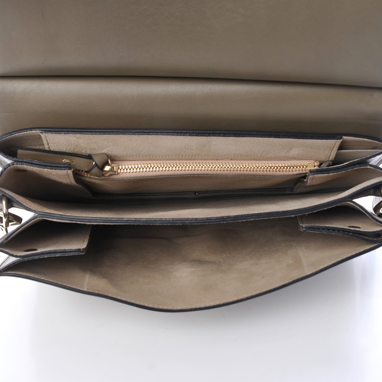 Chloe Suede Calfskin Medium Faye Shoulder Bag Dark Khaki 5 of 16