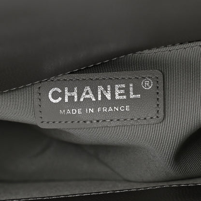 Chanel Metallic Caviar Quilted Medium Boy Flap Silver 6 of 9