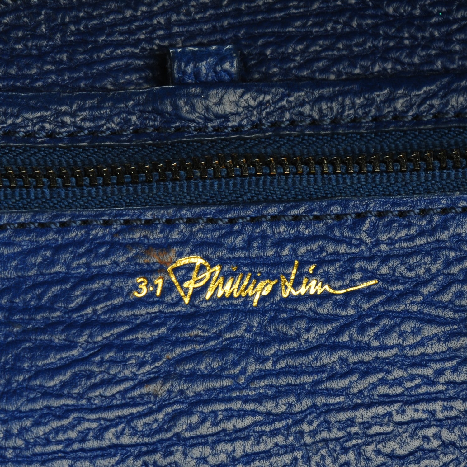 3.1 Phillip Lim 3.1 Textured Calfskin Large Pashli Satchel Cobalt 6 of 7