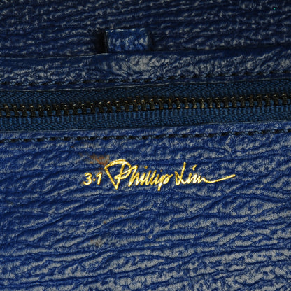 3.1 Phillip Lim 3.1 Textured Calfskin Large Pashli Satchel Cobalt 6 of 7