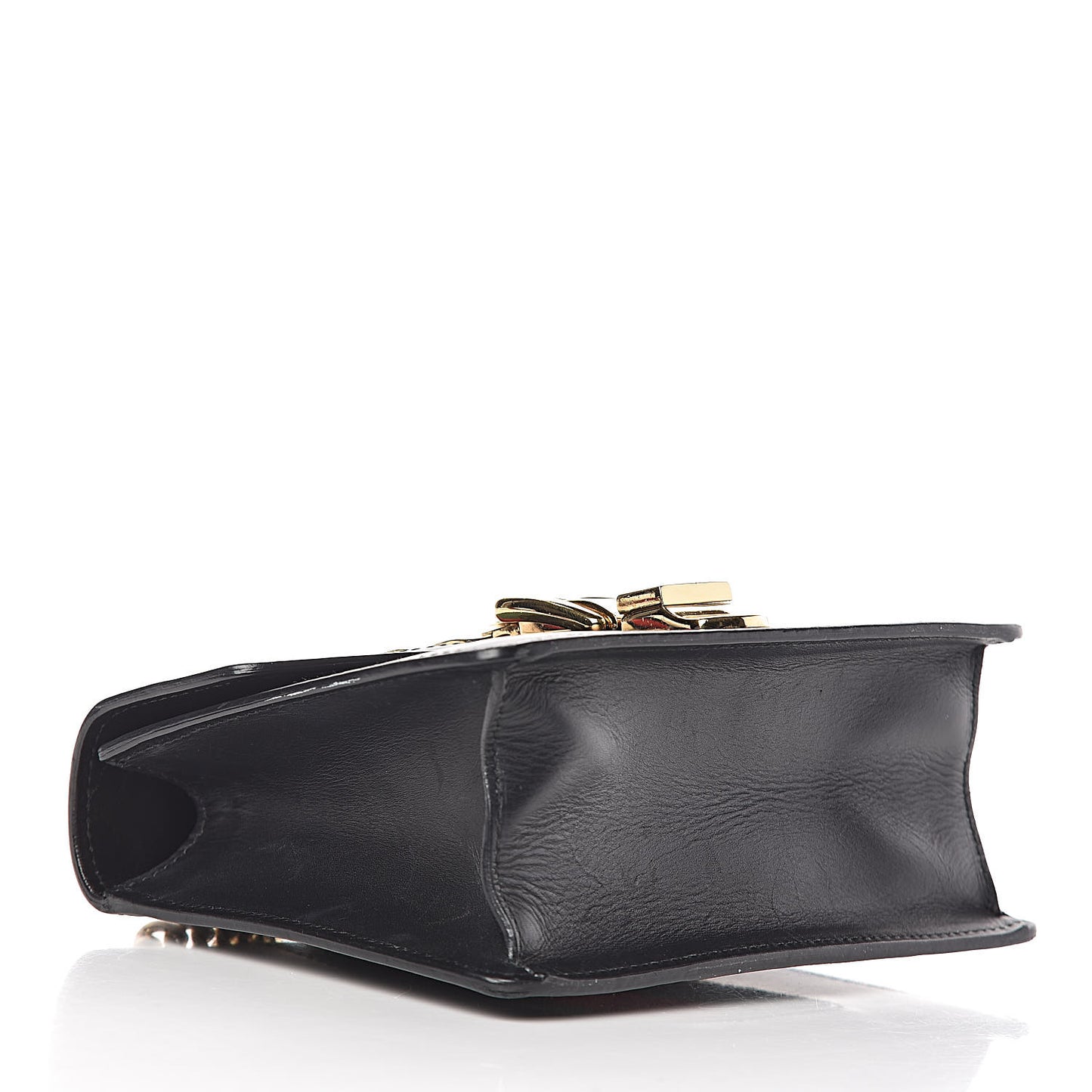 Calfskin Mini Sylvie Chain Shoulder Bag Black