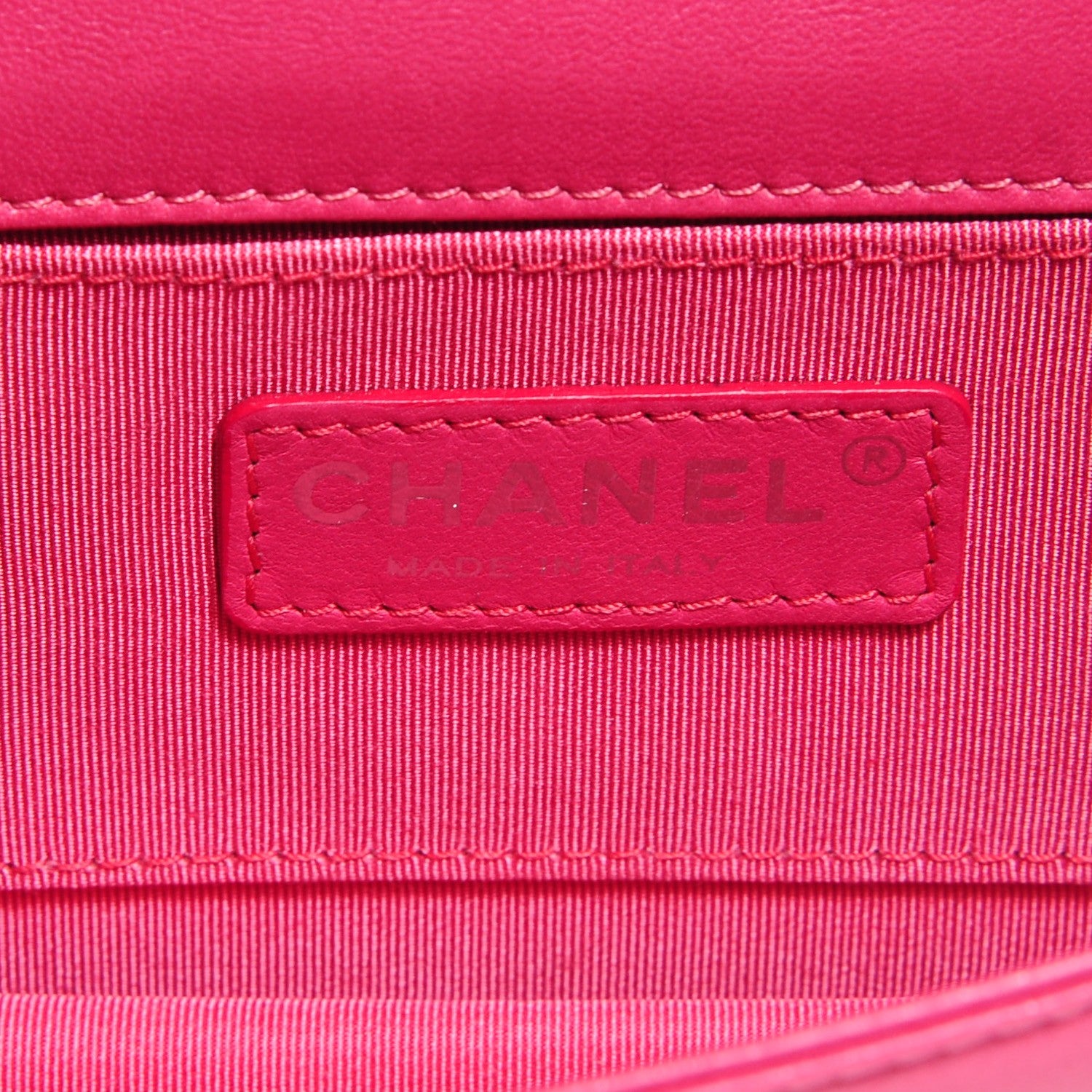 Chanel Plexiglass Patent Small Boy Brick Flap Pink Orange 5 of 8