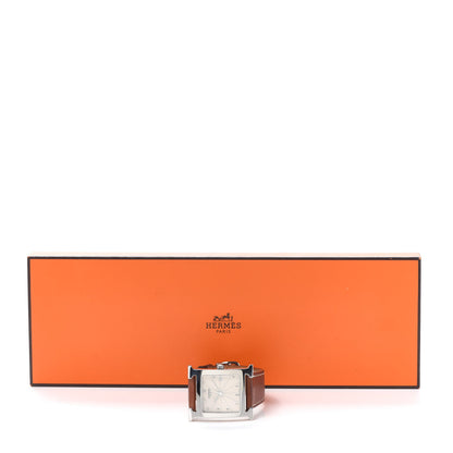 Hermes Stainless Steel Barenia 30.5mm Heure H Hour Quartz Watch Fauve 5 of 5