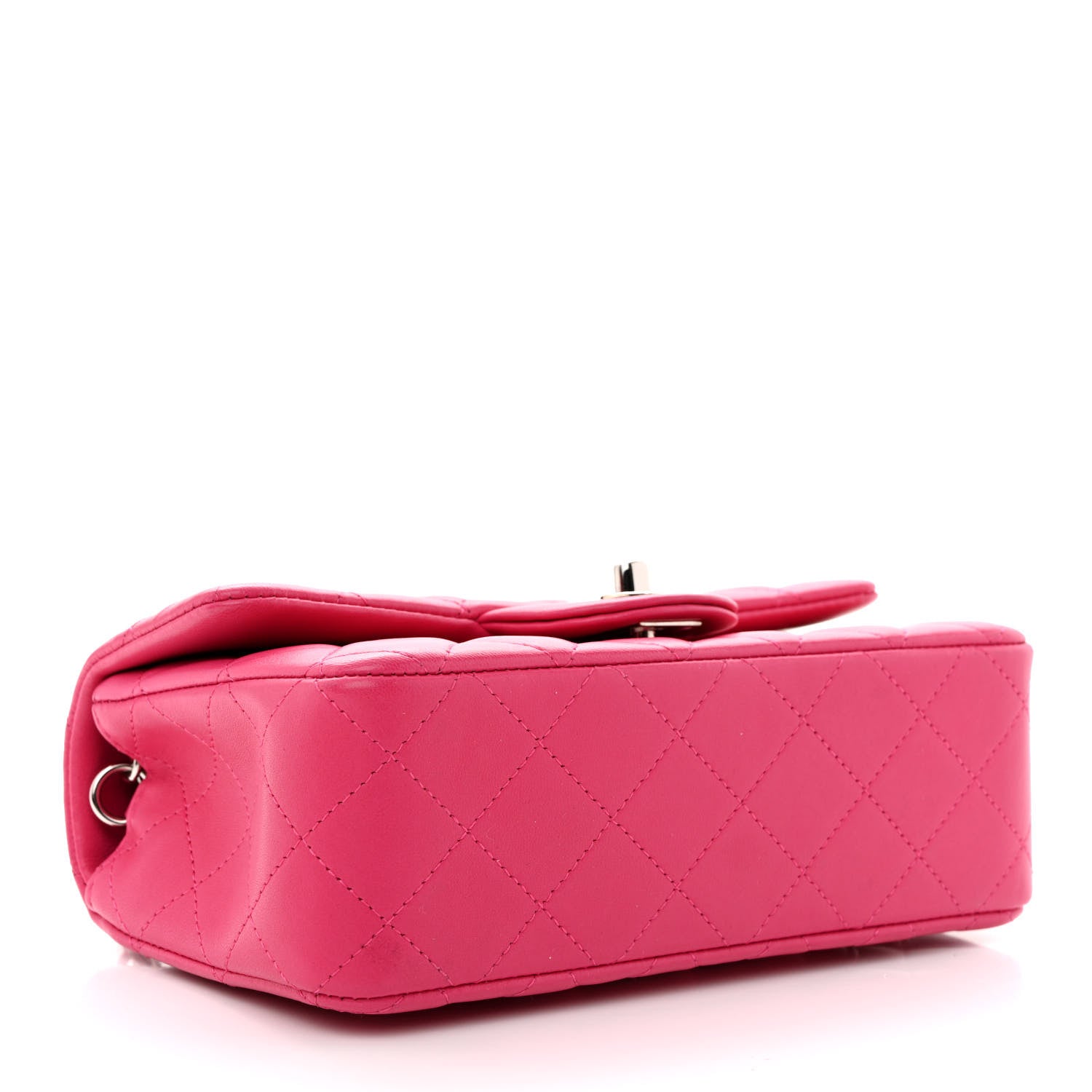Chanel Lambskin Quilted Mini Rectangular Flap Fuchsia 4 of 11