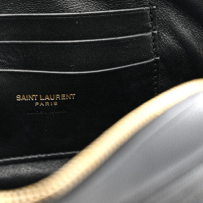 Saint Laurent Grain De Poudre Matelasse Monogram Mini Lou Camera Bag Black 6 of 10