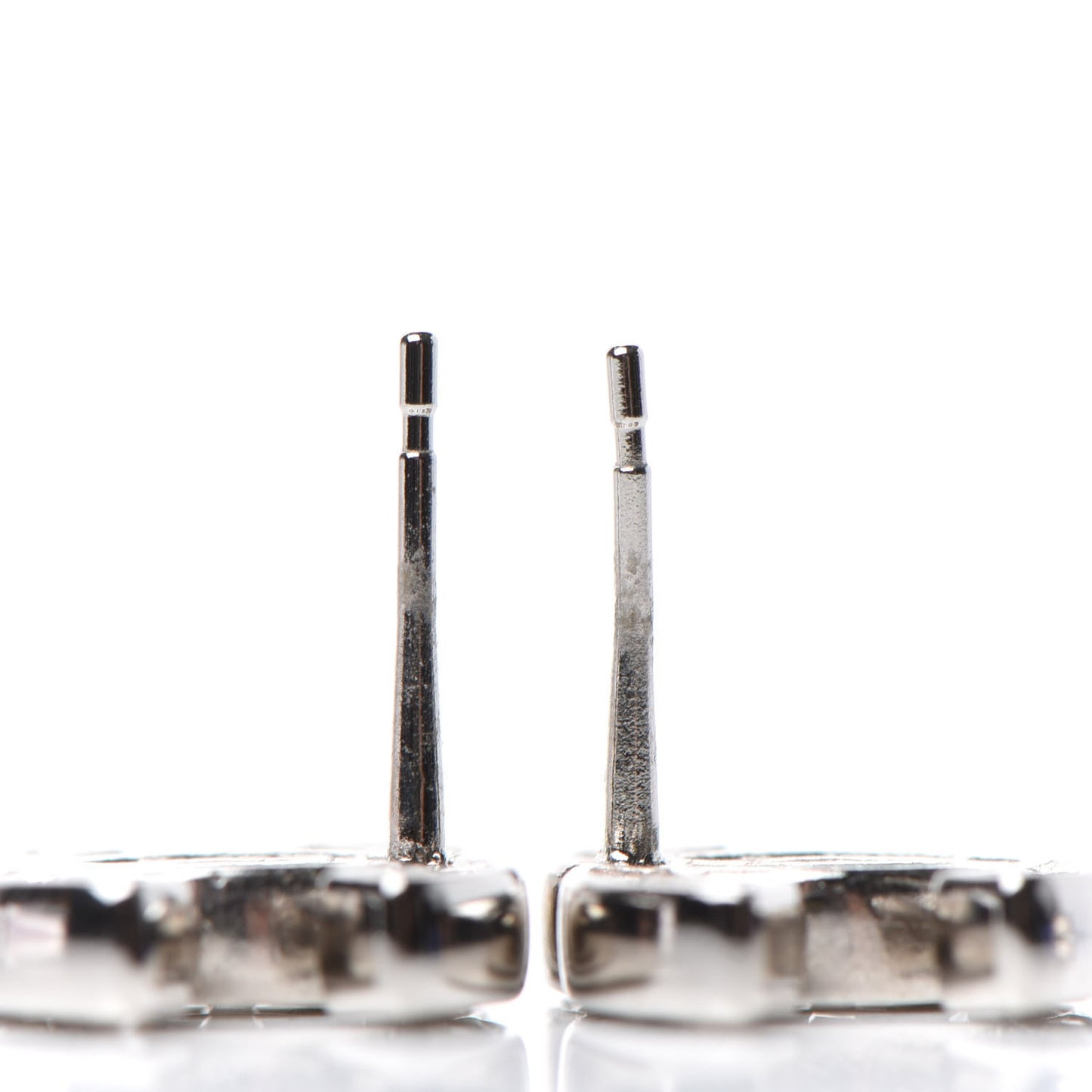 Baguette Crystal CC Earrings Silver