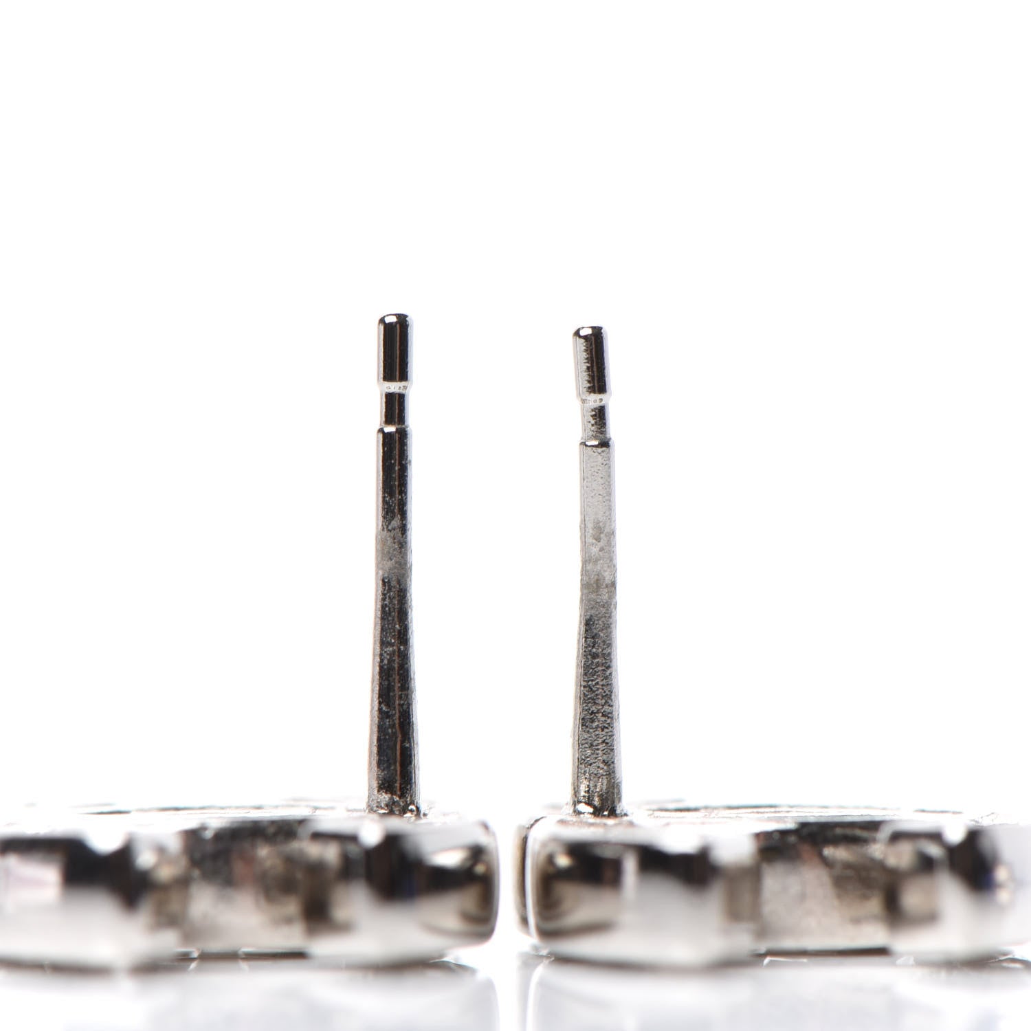 Chanel Baguette Crystal CC Earrings Silver 3 of 4