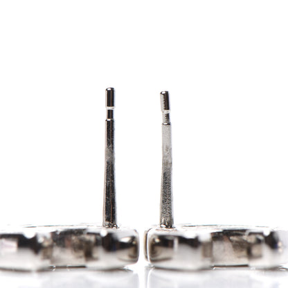 Chanel Baguette Crystal CC Earrings Silver 3 of 4