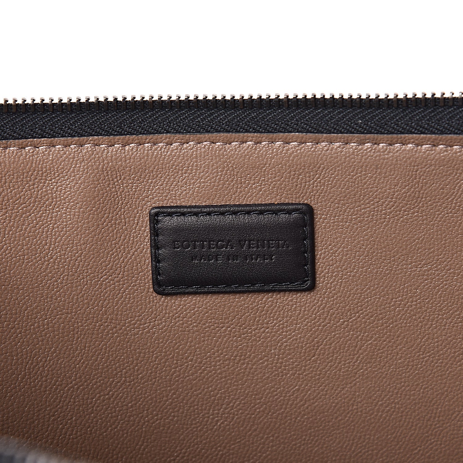 Bottega Veneta Nappa Intrecciato Flat Zip Pouch Light Blue Black 6 of 7