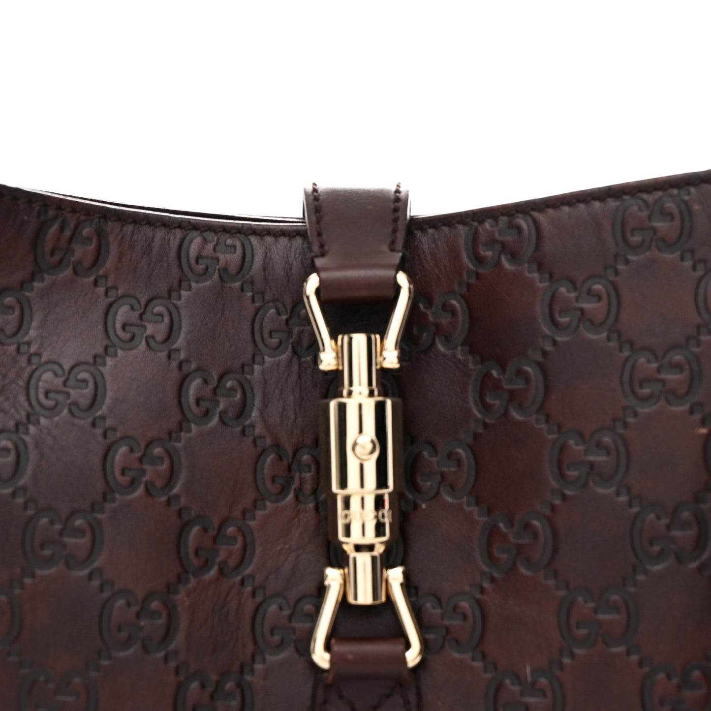 Guccissima Small Jackie O Hobo Chocolate