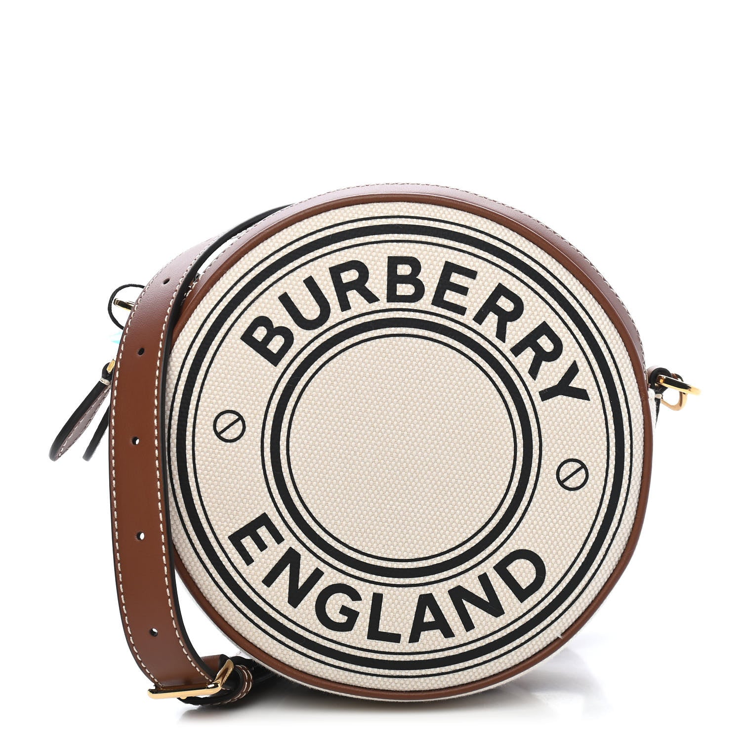 Burberry Canvas Calfskin Louise Bag Natural 1 of 10