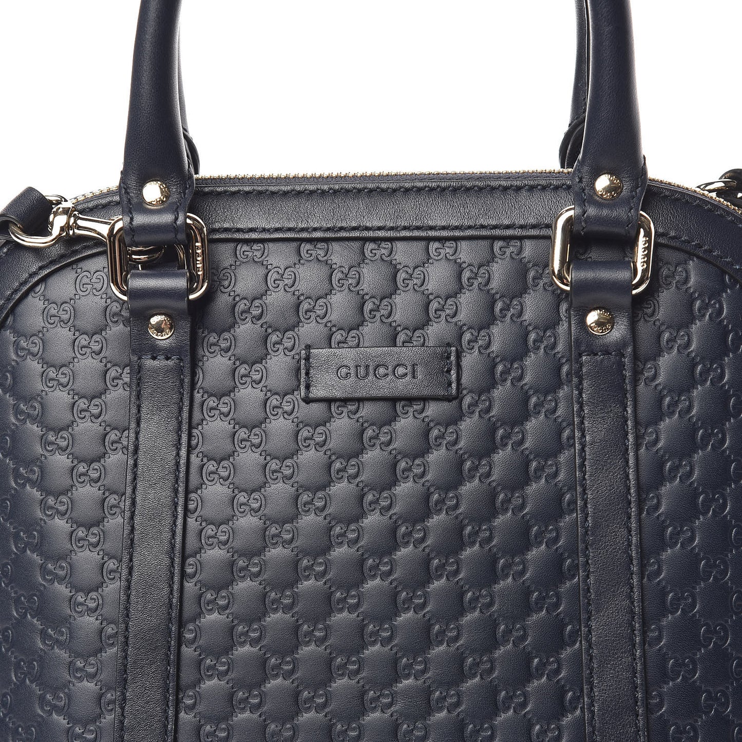 Soft Microguccissima Mini Dome Bag Blue