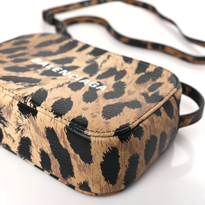 Balenciaga Calfskin Printed Leopard XS Everyday Camera Bag Beige White 8 of 8