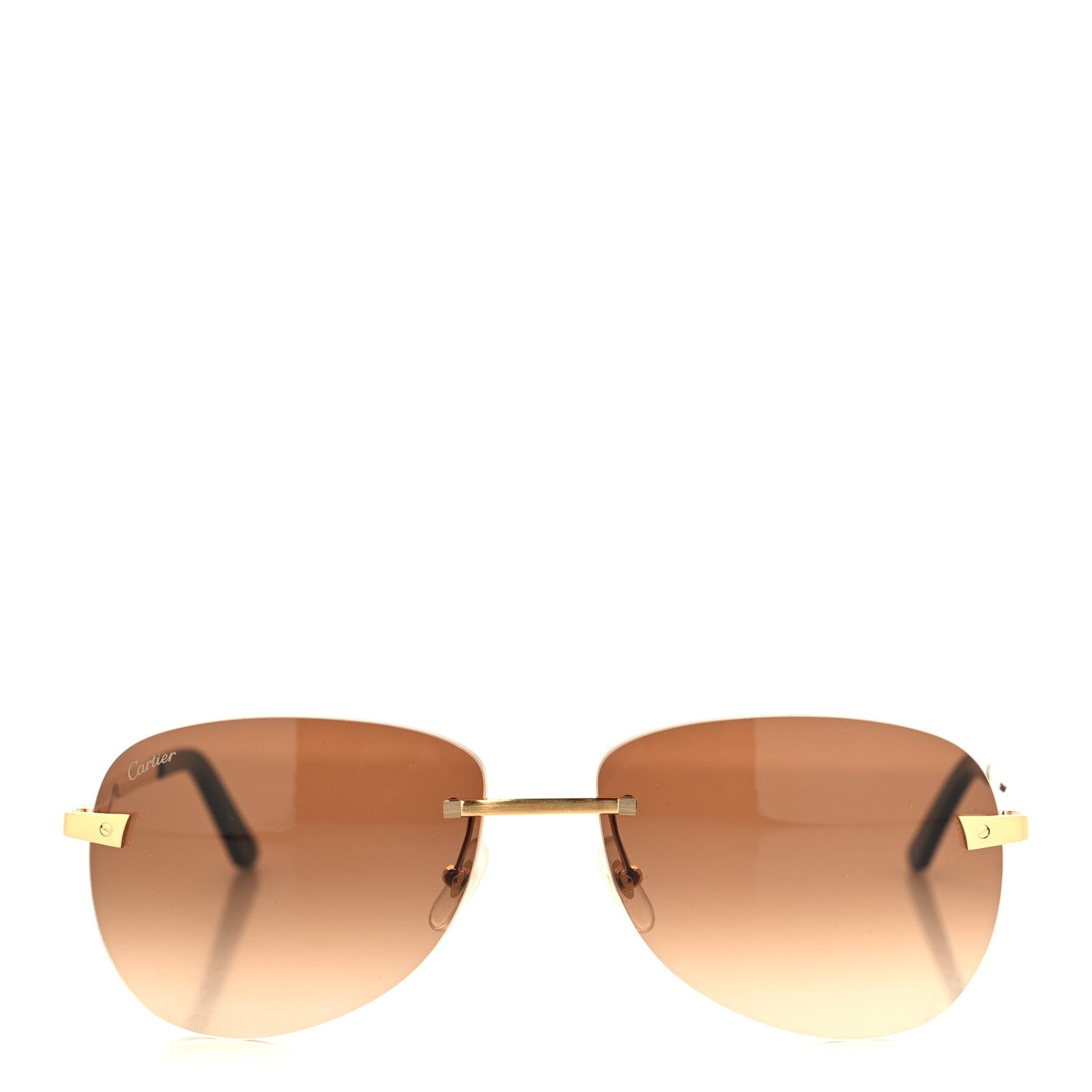 Cartier Metal Rimless CT0035RS Sunglasses Gold 2 of 7