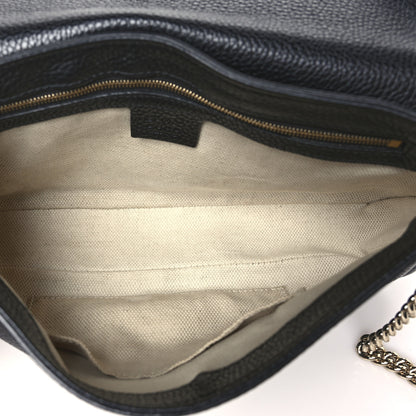 Gucci Pebbled Calfskin Medium Soho Flap Crossbody Black 5 of 10