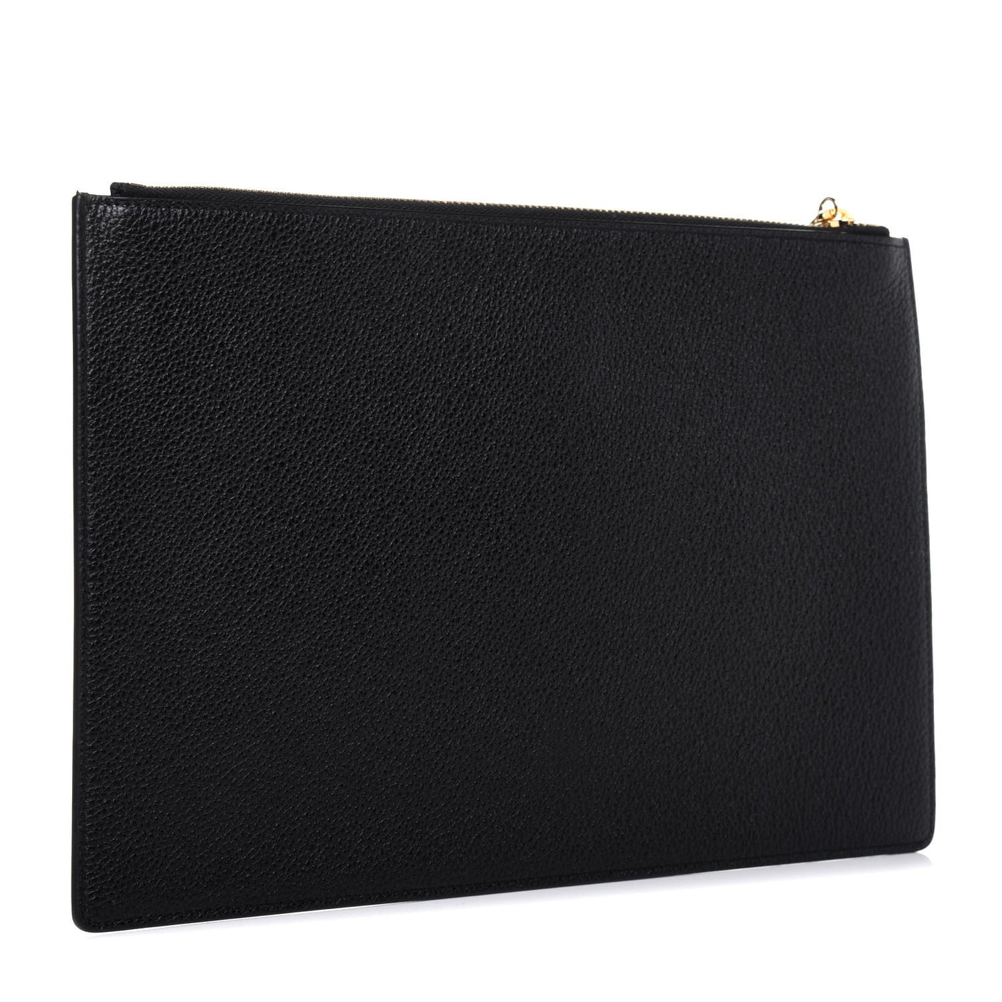 Grainy Calfskin Zumi Pouch Black