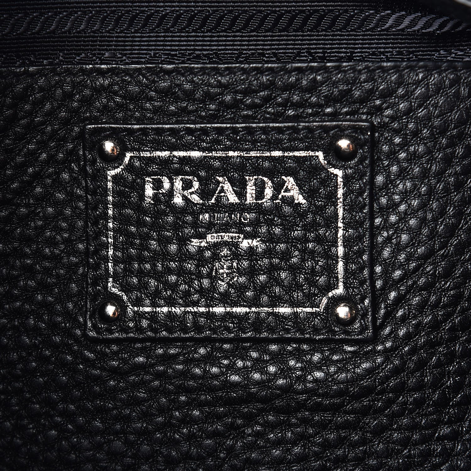 Prada Vitello Daino Tote Black 6 of 11