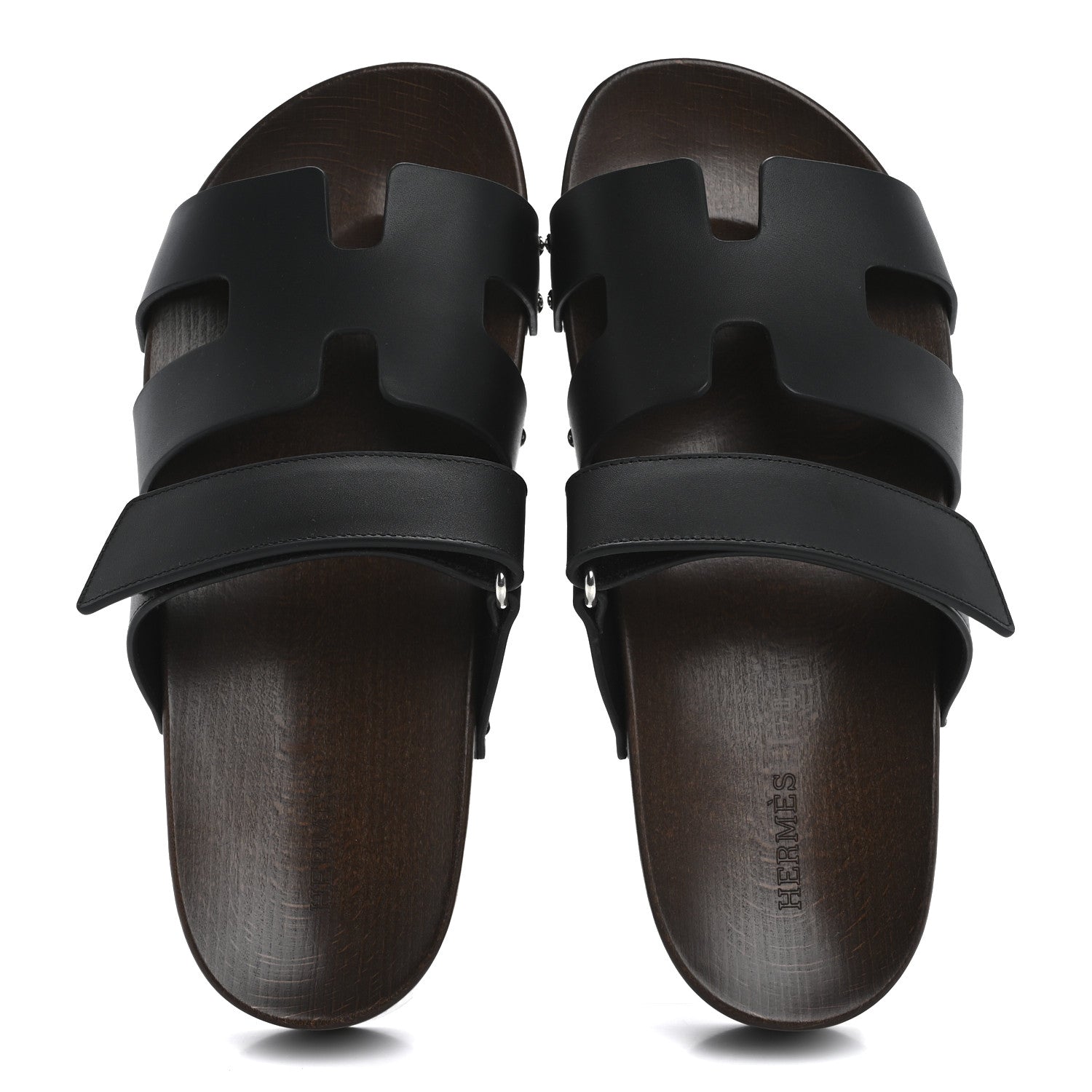 Hermes Calfskin Womens Kos Clog 39 Black 2 of 10
