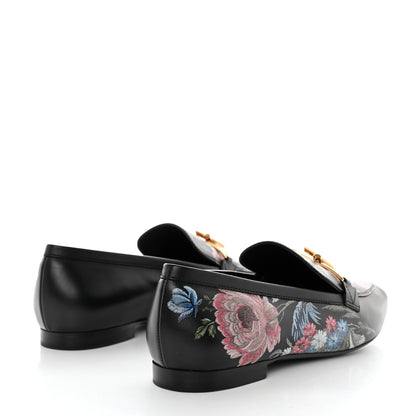 Louis Vuitton Calfskin Flowers Upper Case Flat Loafer 41 Black Multicolor 4 of 11