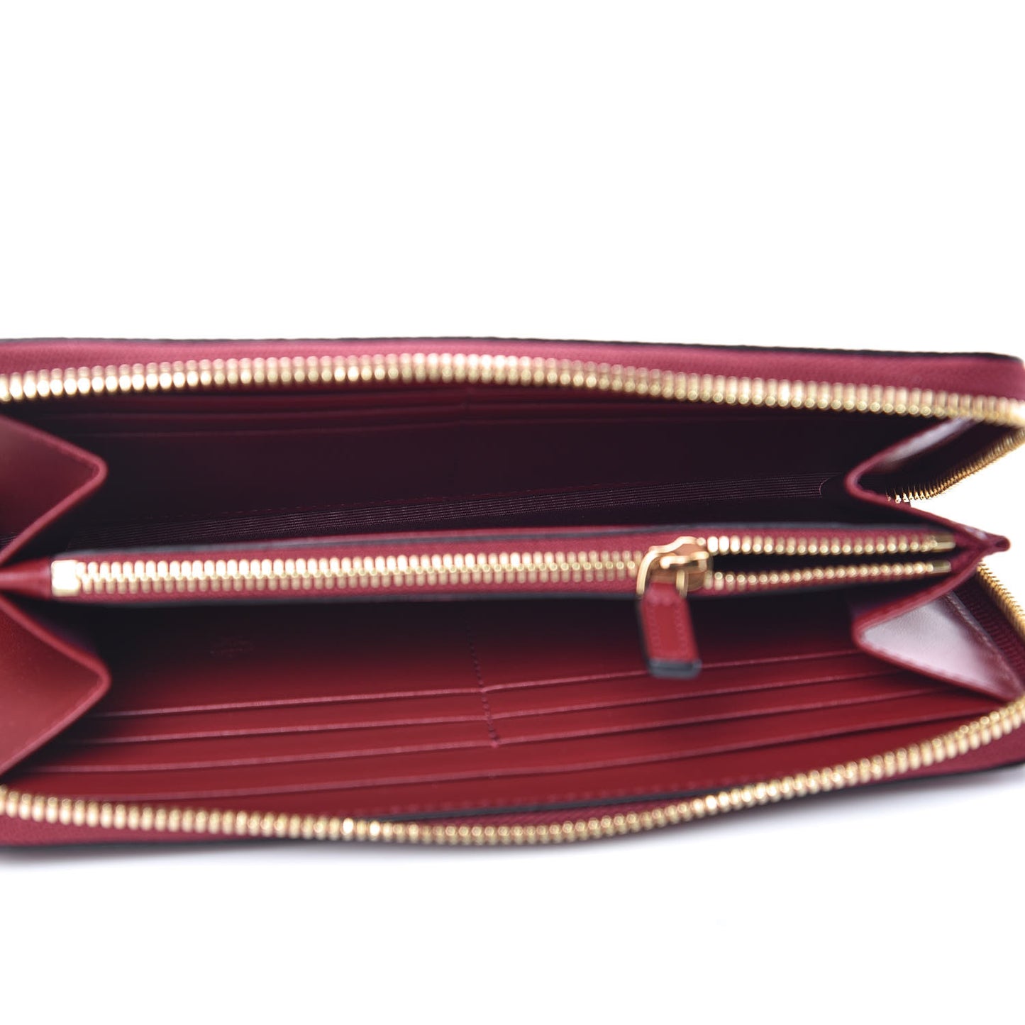 Calfskin Fontanellas Park Avenue Milla Zip Around Wallet Burgundy