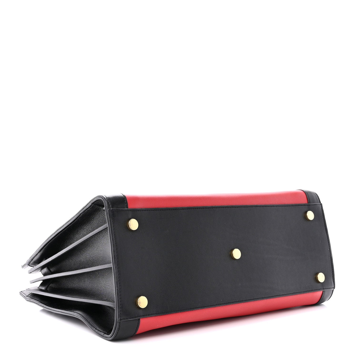 Saint Laurent SAINT LAURENT Calfskin Bi-Color Nano Sac De Jour Red Black 4 of 21