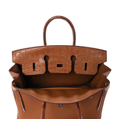 Hermes Togo Matte Alligator Birkin Touch 25 Gold 18 of 35