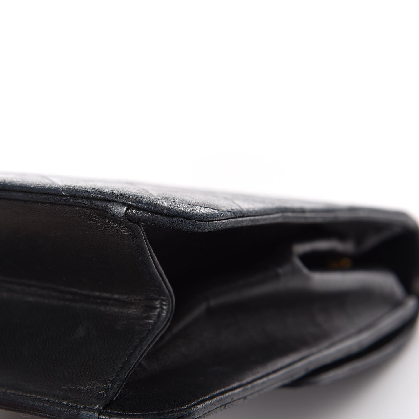 Lambskin Quilted Medium Single Flap Black