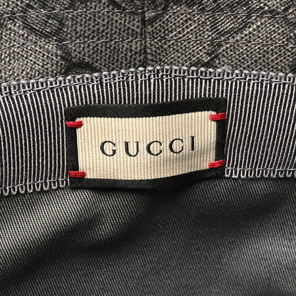 Gucci GG Supreme Monogram Textured Dollar Calfskin GG Blackie Fedora Hat S Grey Black Graphite 8 of 9