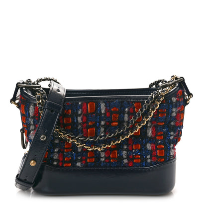 Chanel Tweed Calfskin Small Gabrielle Hobo Navy 1 of 11