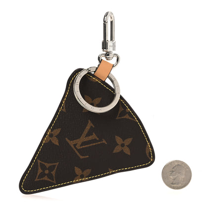 Louis Vuitton Calfskin Monogram Printed Pizza Bag Charm Key Holder 2 of 3